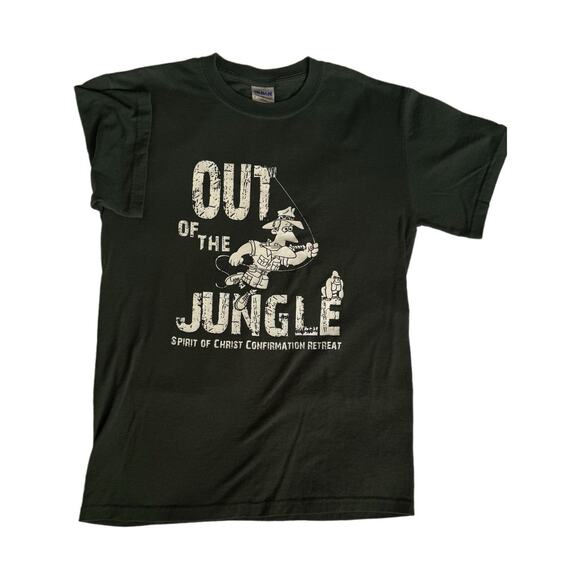 Out of the Jungle T-Shirt Spirit of Christ Confirmation Retreat Gildan S - Picture 2 of 7